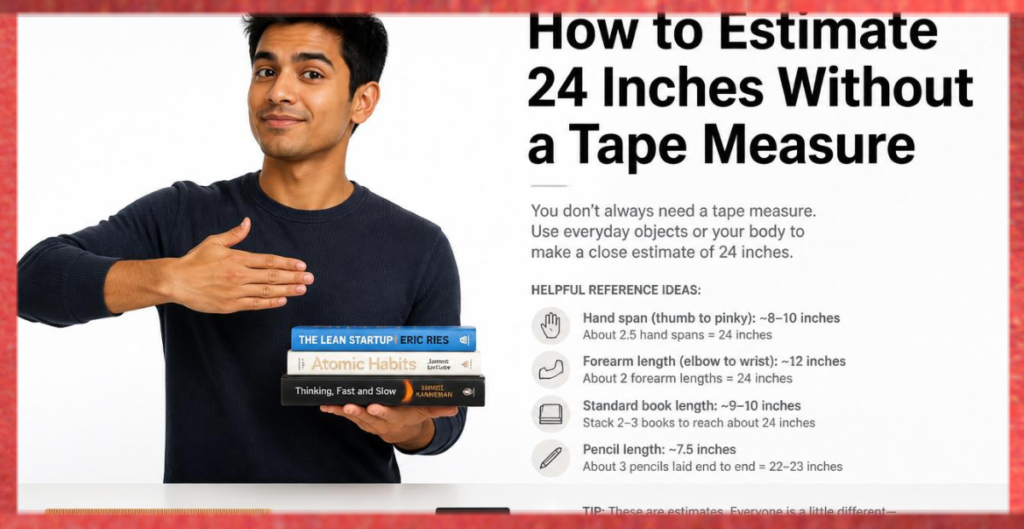 estimate 24 inches without a tape measure