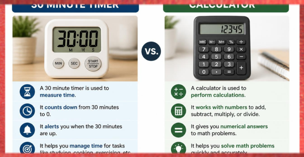 30 Minute Timer vs. Calculator