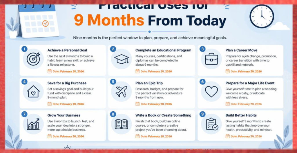 Practical Uses for 9 Months From Today