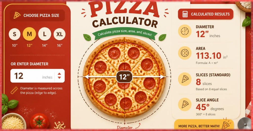 Pizza Size Calculator