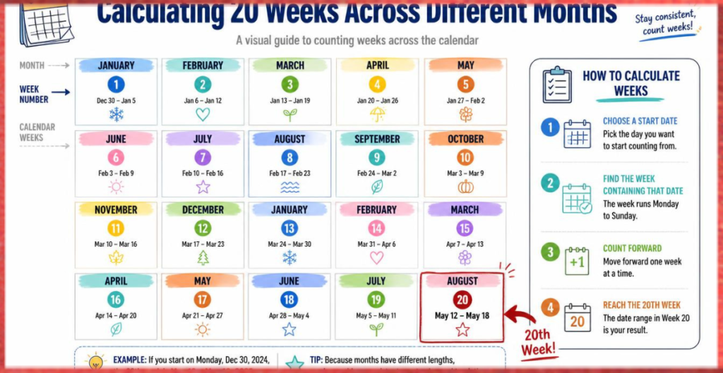 Calculate 20 Weeks From Today