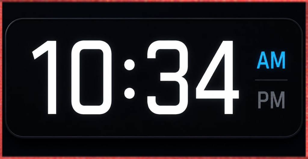 12-hour time format and AM/PM