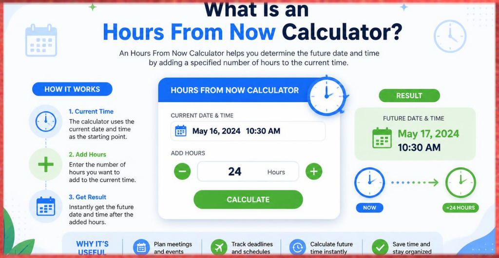 hours from now calculator definition