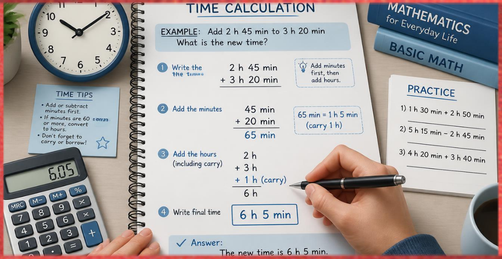 How to Write Down a Time Calculation Clearly


