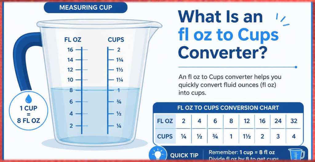 fl oz to cups converter