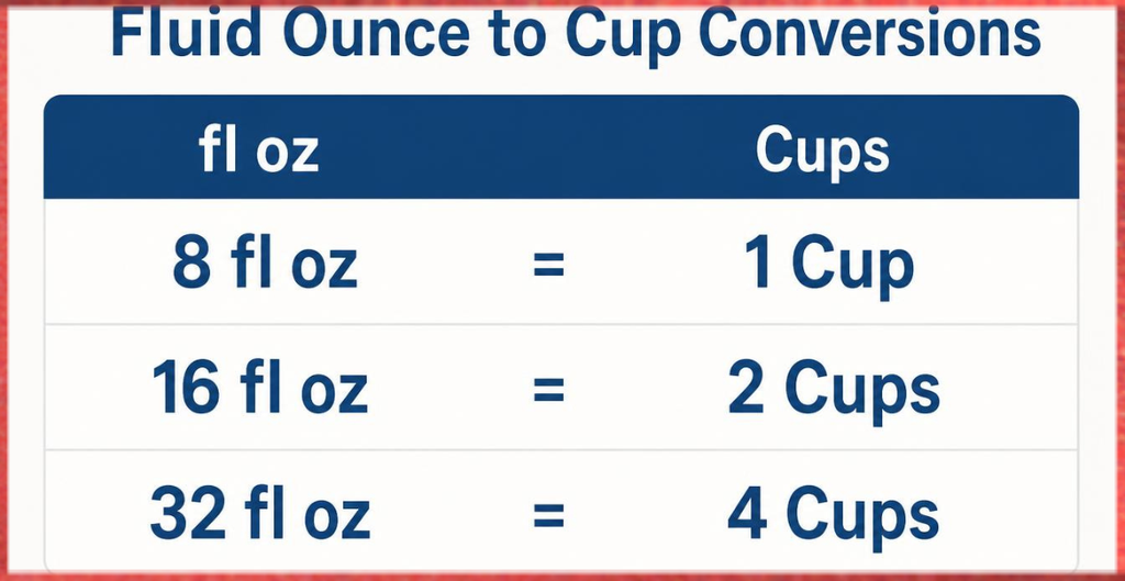 fl oz to cups examples