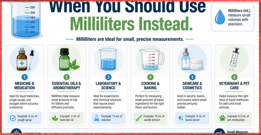 milliliters instead of fluid ounces
