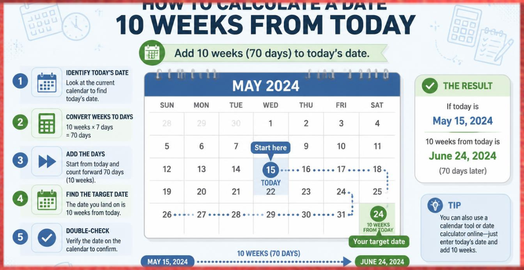 10 Weeks From Today Calculator