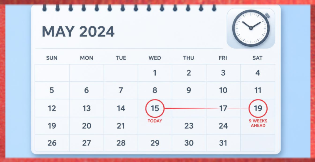 Main Keyword: 9 Weeks From Today