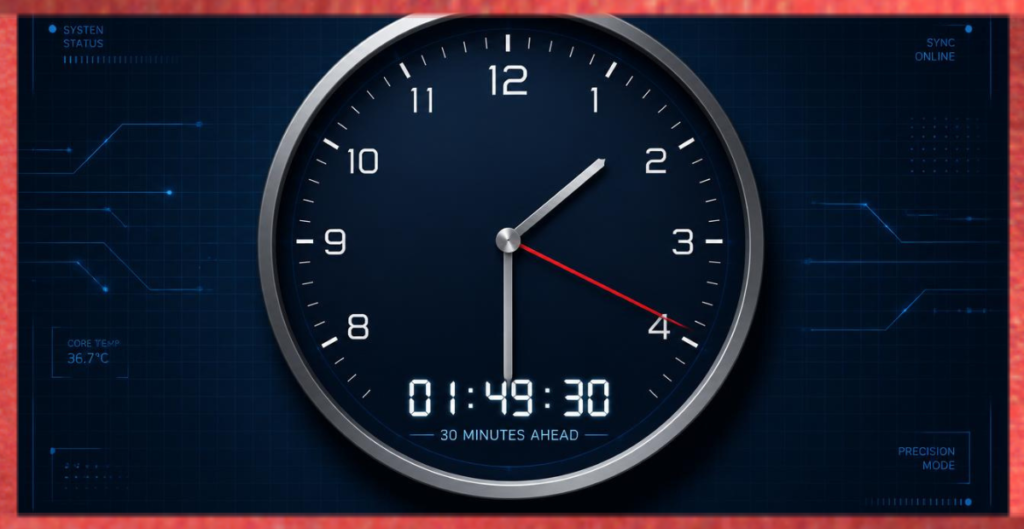 30 minutes from now, it will be 10:32 AM.