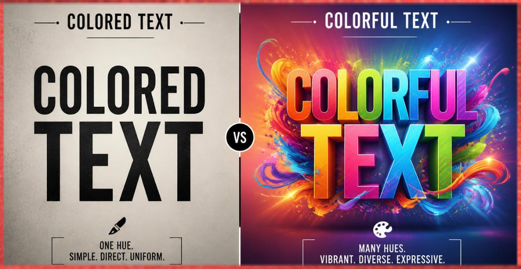 Colored Text vs. Colorful Text



