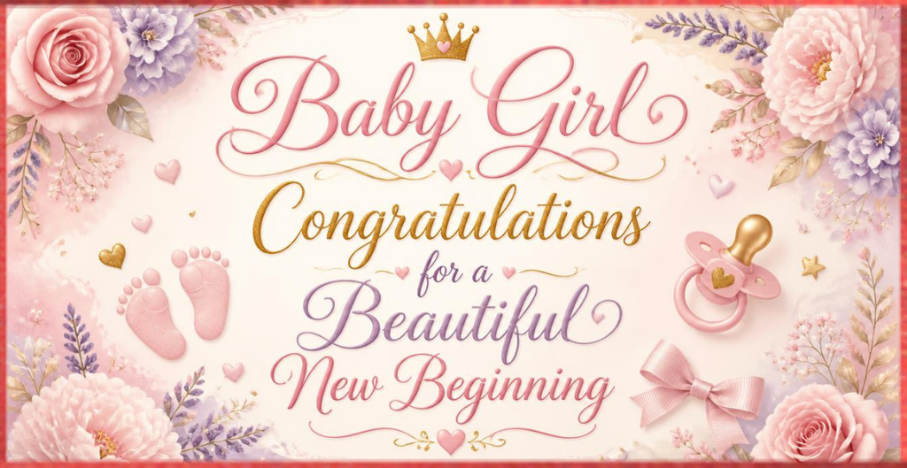 Baby Girl Congratulations for a Beautiful New Beginning