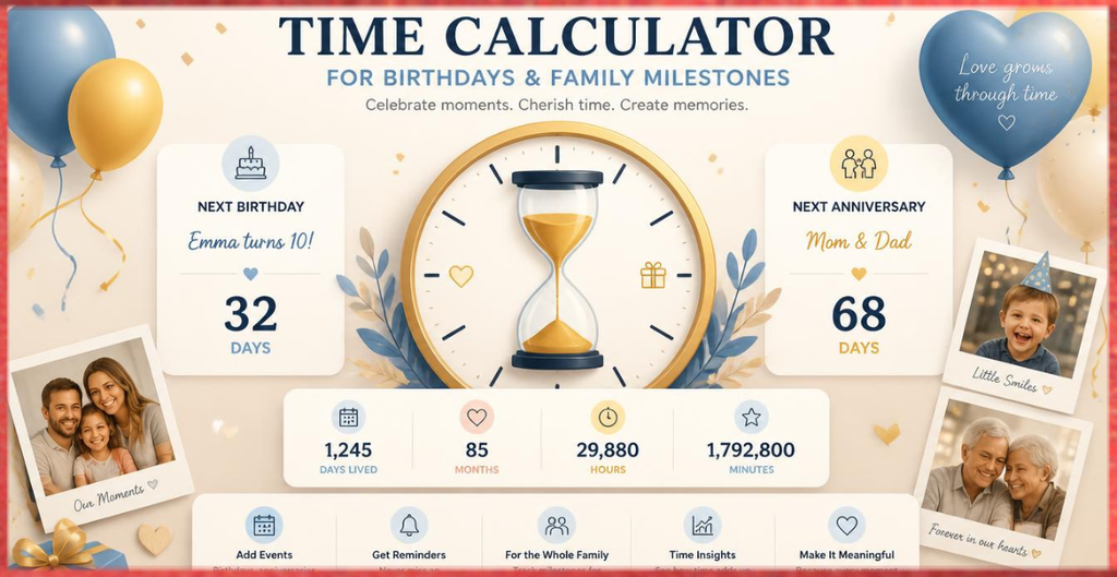 Time Calculator for Birthdays and Family Milestones
