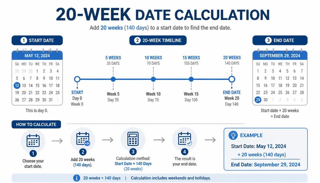 20-Week Date Calculation Works