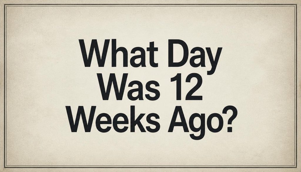 What Day Was 12 Weeks Ago?