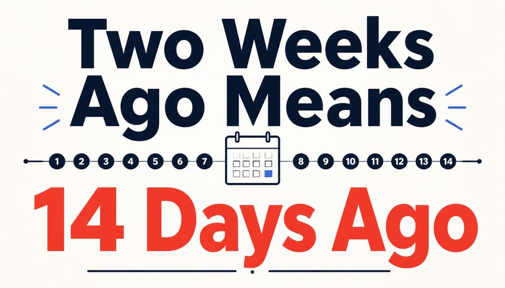 Two Weeks Ago Means 14 Days Ago