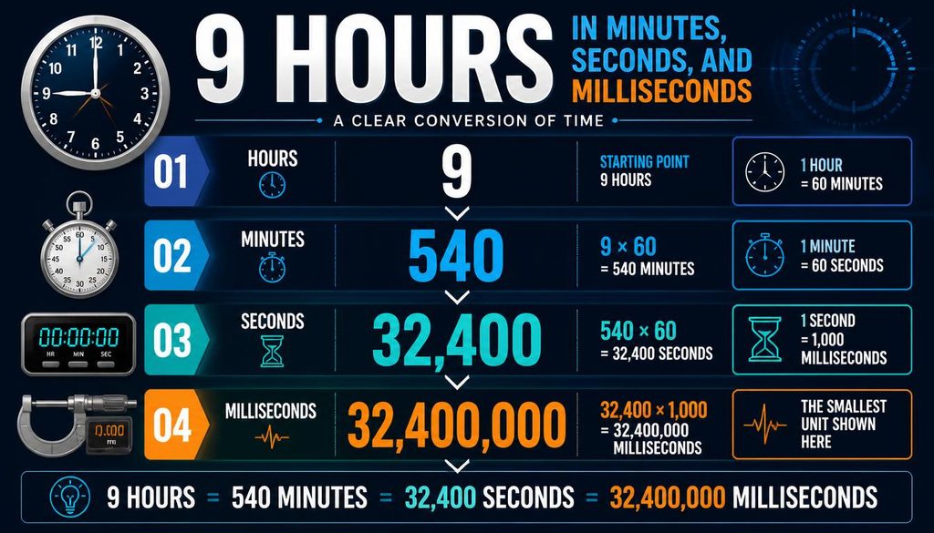 9 Hours in Minutes