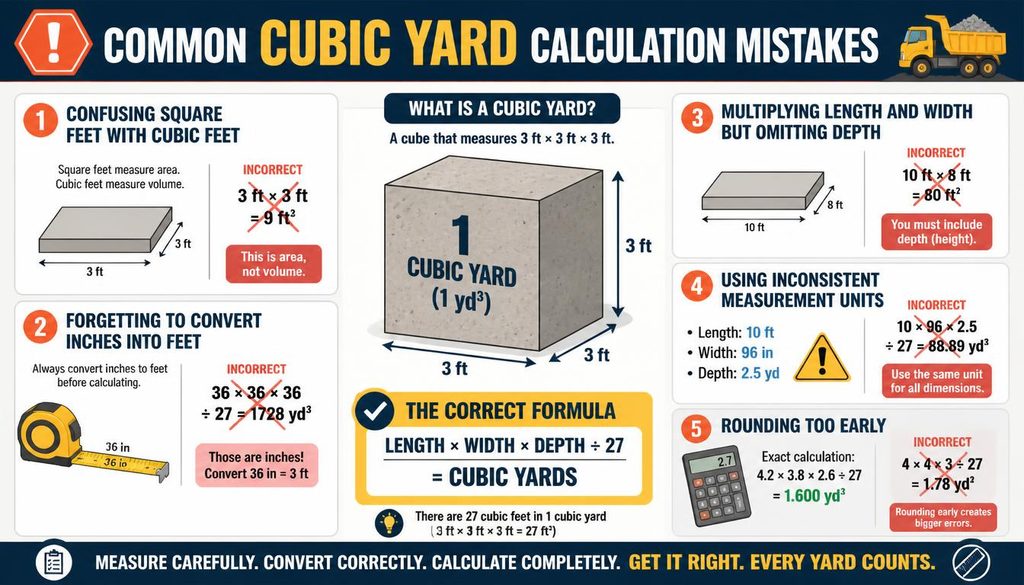 Common Cubic Yard Calculation Mistakes